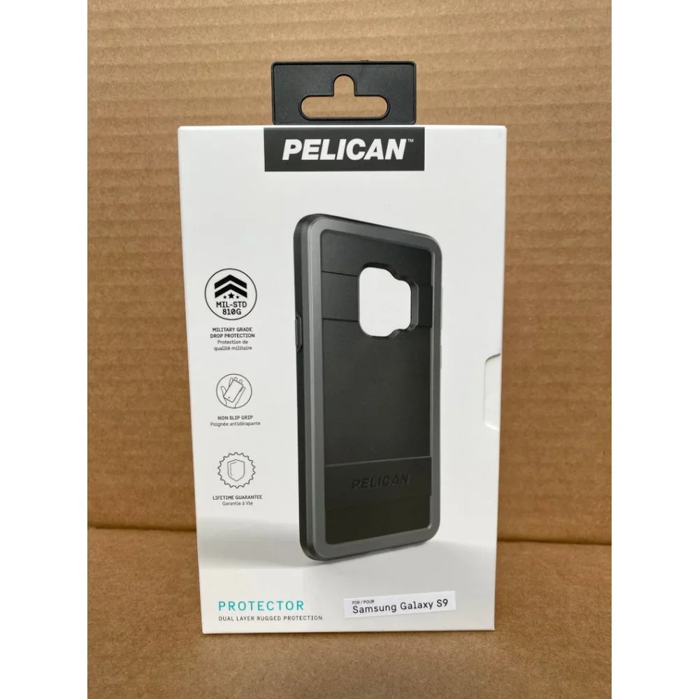Samsung Galaxy S9 Case Pelican Protector Slim Dual‎ Layer Black Gray